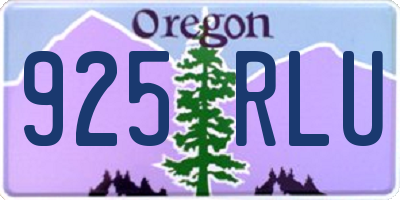 OR license plate 925RLU