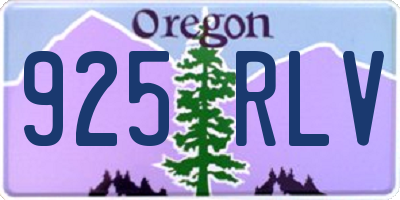 OR license plate 925RLV