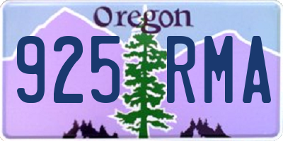 OR license plate 925RMA