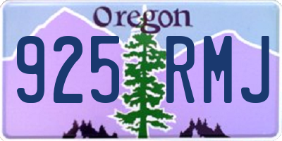 OR license plate 925RMJ