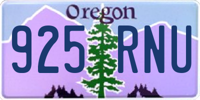 OR license plate 925RNU