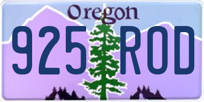 OR license plate 925ROD