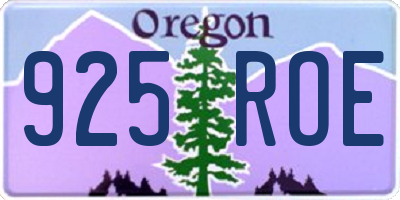 OR license plate 925ROE