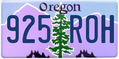 OR license plate 925ROH