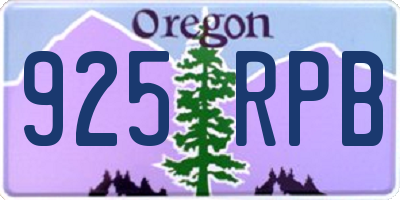 OR license plate 925RPB