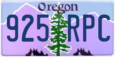 OR license plate 925RPC