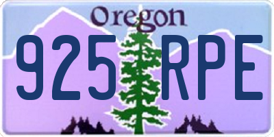 OR license plate 925RPE