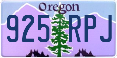 OR license plate 925RPJ