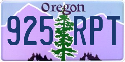 OR license plate 925RPT