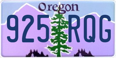 OR license plate 925RQG