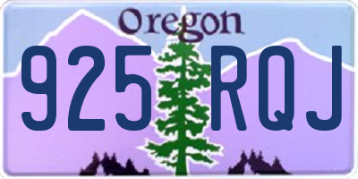 OR license plate 925RQJ