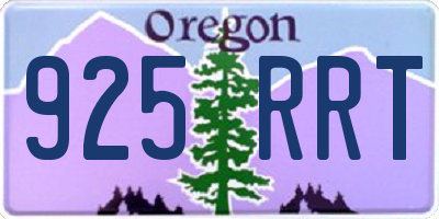 OR license plate 925RRT