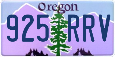 OR license plate 925RRV