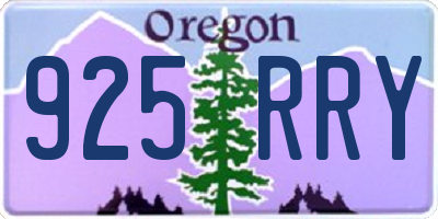 OR license plate 925RRY