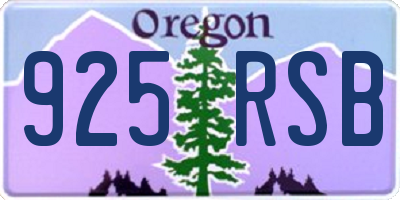 OR license plate 925RSB