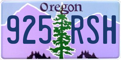 OR license plate 925RSH