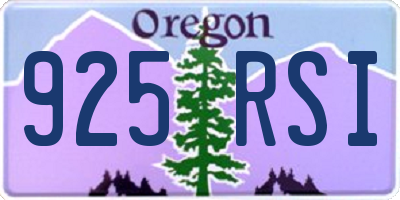 OR license plate 925RSI