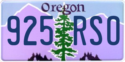 OR license plate 925RSO