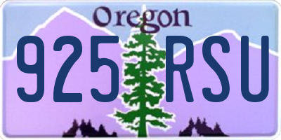 OR license plate 925RSU