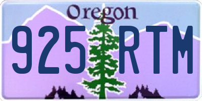 OR license plate 925RTM