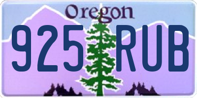 OR license plate 925RUB