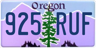 OR license plate 925RUF