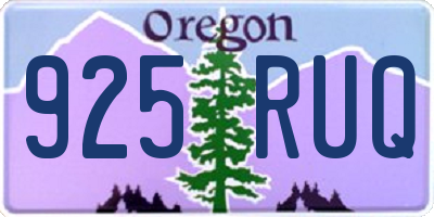 OR license plate 925RUQ