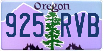 OR license plate 925RVB