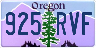 OR license plate 925RVF
