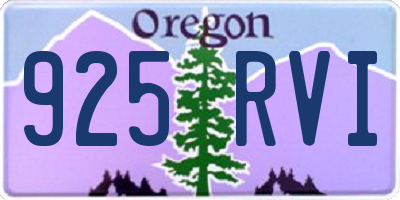 OR license plate 925RVI