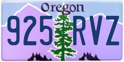 OR license plate 925RVZ