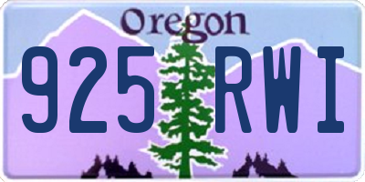 OR license plate 925RWI