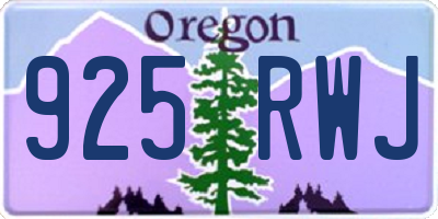 OR license plate 925RWJ