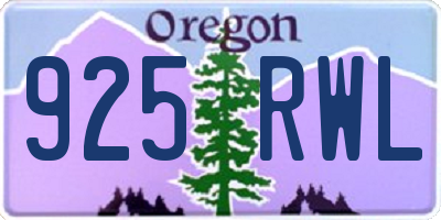OR license plate 925RWL