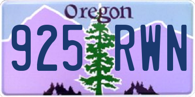 OR license plate 925RWN