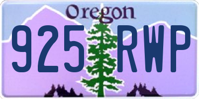 OR license plate 925RWP