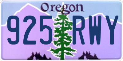 OR license plate 925RWY