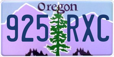 OR license plate 925RXC