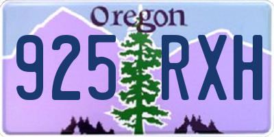 OR license plate 925RXH