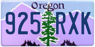 OR license plate 925RXK