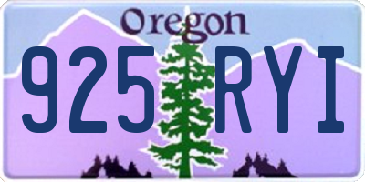 OR license plate 925RYI
