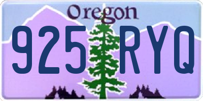 OR license plate 925RYQ