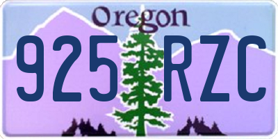 OR license plate 925RZC