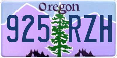 OR license plate 925RZH