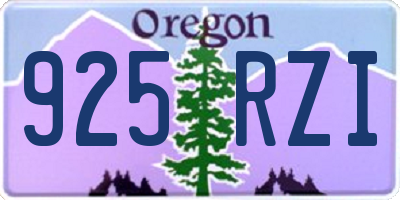 OR license plate 925RZI