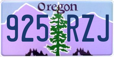 OR license plate 925RZJ