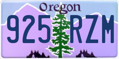 OR license plate 925RZM