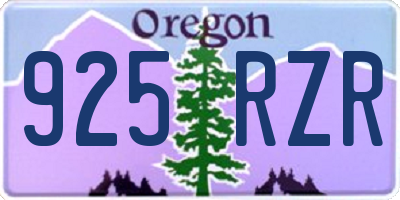 OR license plate 925RZR