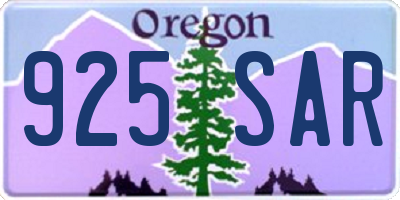 OR license plate 925SAR