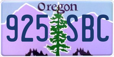 OR license plate 925SBC